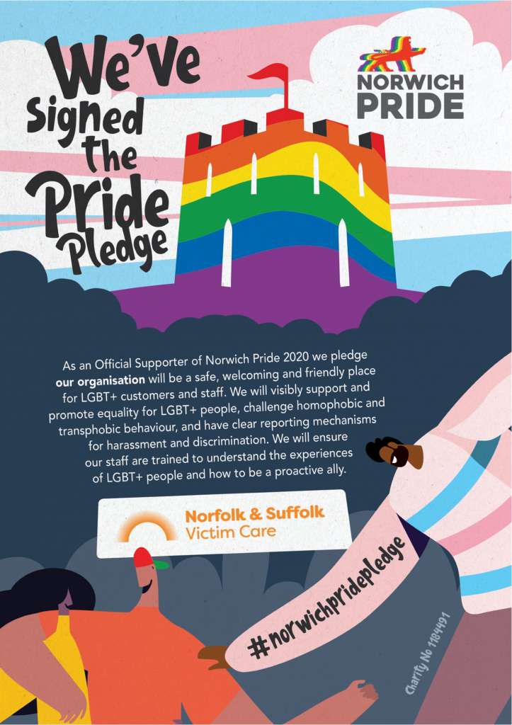 Norfolk & Suffolk Victim Care NSVC Signs the Norwich Pride Pledge